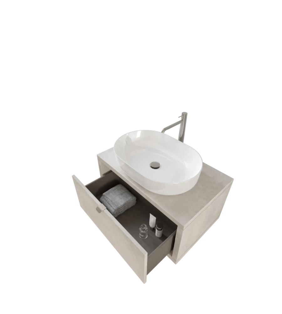 Mobile bagno "tintoretto" grigio, 80 cm